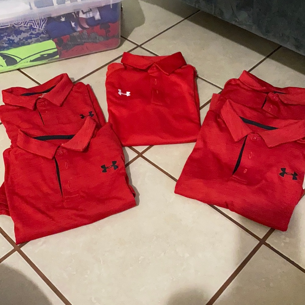 Red UA shirts